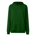 thumbnail image 5 of Kaprioy Womens Oversized Sweatshirt Essentials Hoodie Fleece Sweatshirts Fall Winter Fashion Pullover Sweaters Fashion Y2k Clothes Dark Green, L, 5 of 5