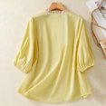 thumbnail image 4 of Soki Womens Summer Clothes Crew neck Loose Casual Short Sleeves Round-Neck Solid Color Loose Tops, 4 of 4