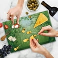 thumbnail image 4 of Bamboo Print Cutting Board, Image of Bamboo Trees in Rain Forest Far Eastern Wildlife Tropical Nature Inspired, Decorative Tempered Glass Cutting and Serving Board, Large Size, Green, by Ambesonne, 4 of 5