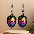 thumbnail image 2 of Gothic Mystery Witch Cameo Earrings,Vintage Crystal Glass Witch Dangle Earring Punk Style Mystery Earrings Goth Victorian Earring Halloween Jewelry for Women, 2 of 3