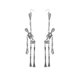 thumbnail image 3 of 2 pares de pendientes colgantes de esqueleto de calavera de metal de Halloween, joyería vintage oscura, pendientes largos colgantes de esqueleto con bisagras para hombres y mujeres, accesorios para di, 3 of 5