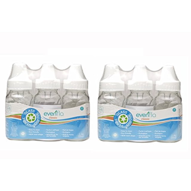 Botella de vidrio Evenflo Classic 120 ml (4 oz), paquete de 6