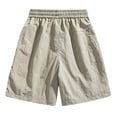 thumbnail image 3 of Diufon Cargo Shorts for Men Color Block Zipper Shorts Elastic Waist Drawstring Lounge Shorts, 3 of 6