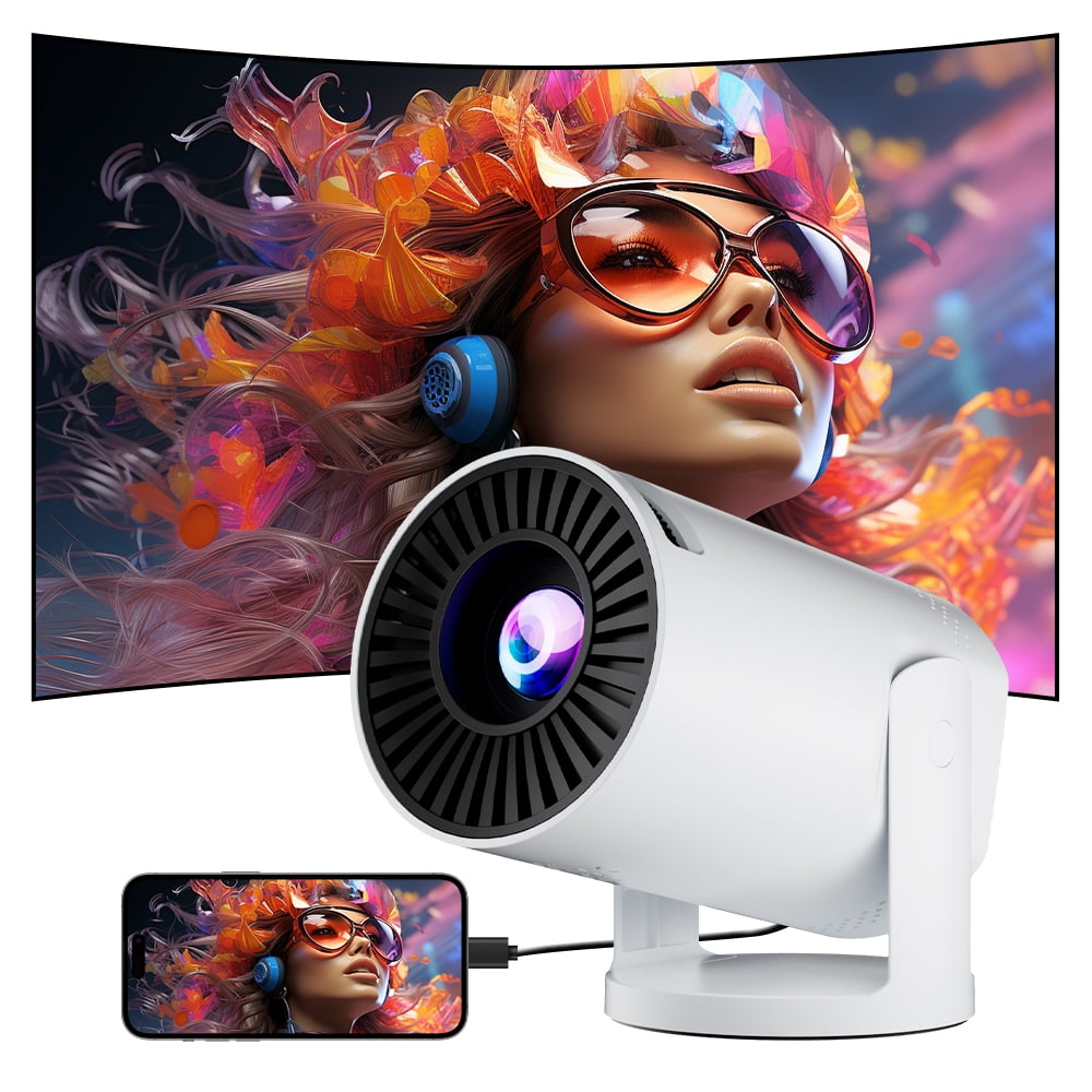 Salange Native 720p Support 1080p Mini Projector, Phone Projector for Home Theater, Movie, Outdoor