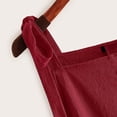 thumbnail image 4 of REORIAFEE Women's Fashion Overalls Square Collar Sleeveless Romper Solid Color Suspenders Dress Romper for Women Cotton Linen Double Pocket Bib Jumpsuit Loose Suspender Jumpsuit Wine XL, 4 of 6