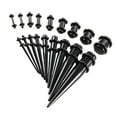 thumbnail image 1 of Tapones para Los Oídos Acrílicos Zulema Kit de estiramiento de medidores de oreja 18 Piezas Negro, 1 of 5