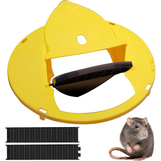 Trampa para ratones, balde para ratas, tapa deslizante, trampa para ratones, tapa abatible, compatible con matamoscas, equilibrio, para interiores y exteriores, reinicio automático, trampa