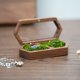 thumbnail image 2 of Caja de Madera para Anillos con 2 Ranuras, Organizador Diario para Guardar Anillos, Pendientes y Joyas, Caja de Compromiso para Anillos de Boda B, 2 of 5