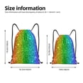 thumbnail image 2 of Balery Glitter Rainbow Pattern Drawstring Backpack Bag Sport Gym Sackpack Cinch Bags Pattern Drawstring Backpack Bag Sport Gym Sackpack Cinch Bags -Small, 2 of 6