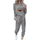 thumbnail image 2 of Puntoco Conjunto de tops y pantalones cortos deportivos de manga larga con estampado de Acción de Gracias para mujer Puntoco Puntoco-170, 2 of 6