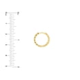thumbnail image 4 of 14K Yellow Gold 15mm Curb Pattern Huggie Earrings - Women, 4 of 4