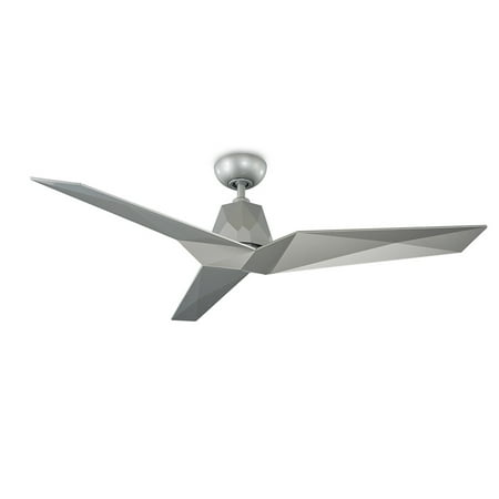 

Vortex Indoor and Outdoor 3-Blade Smart Ceiling Fan 60in Automotive Silver with Remote Control