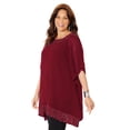 thumbnail image 3 of Catherines Women's Plus Size Embellished Poncho, 3 of 6