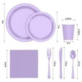 thumbnail image 2 of Exquisite 350 Piece Lavender Paper Party Plates & Tableware Dinnerware Set, 2 of 6