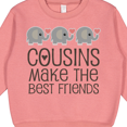 thumbnail image 3 of Inktastic Cousins Make the Best Friends Toddler Sweatshirt, 3 of 4