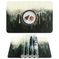 thumbnail image 4 of ¡Rebajas de Liquidación!, Mantel individual de cuero estilo bosque de alta calidad, mantel de mesa con aislamiento de alta calidad, mantel de mesa de gran tamaño Akmoler, 4 of 8