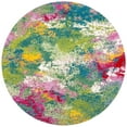 thumbnail image 2 of SAFAVIEH Watercolor Janie Abstract Colorful Area Rug, Green/Fuchsia, 6'7" x 9', 2 of 5