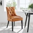 thumbnail image 2 of Side Dining Chair, Rivet Nailhead, Tan, Vegan Leather, Kitchen Cafe Bistro Hospitality Restaurant, Modern Contemporary HB32913, 2 of 8