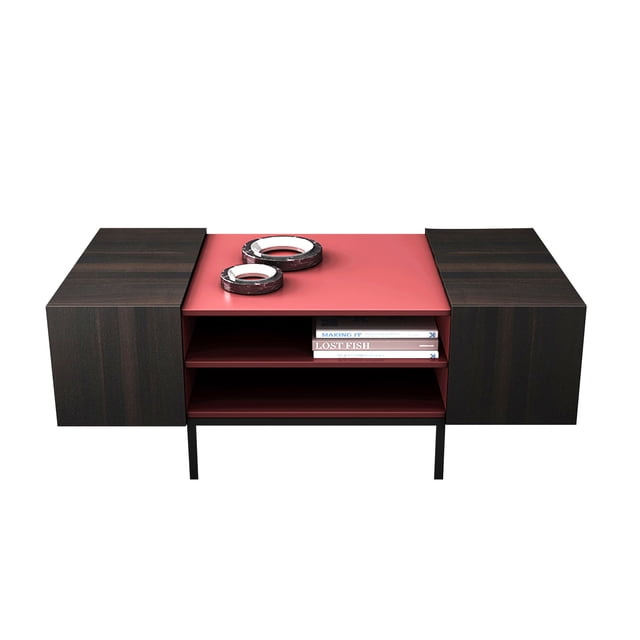 Mesa de Centro Ilios Innova Italiana Minimalista Color Vino140cmLa x 83cmAn x 45cmAl Ilios Innova Italiana Minimalista Color Vino140cmLa x 83cmAn x 45cmAl
