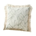 thumbnail image 1 of Ohufall Linen Leaf Fringed Pillowcase - For Living Room/Home Sofa Cushion, Natural Texture Enhances Home Decor, 1 of 5