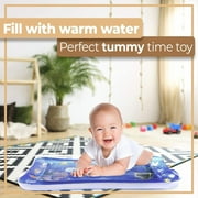 Tummy Time Baby Water Mat, Inflatable Infant Toys Baby Playmat Early Sensory Development BPA-Free