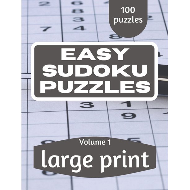 easy sudoku puzzles easy sudoku puzzles sudoku puzzle book for everyone with solution vol 1 paperback large print walmart com