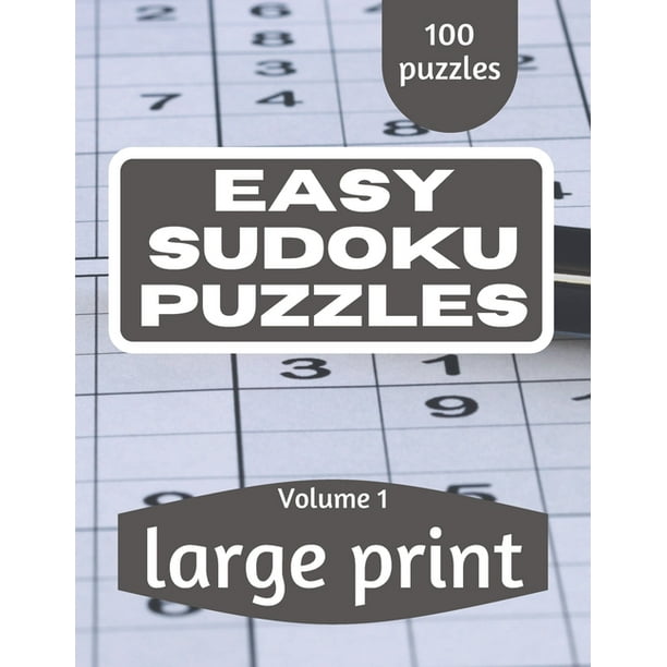 easy sudoku puzzles easy sudoku puzzles sudoku puzzle book for everyone with solution vol 1 paperback large print walmart com