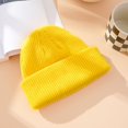 thumbnail image 1 of Gorro de punto para mujer, gorro de piel cálido para exteriores, gorro de lana, gorro grueso de Color sólido, combina con todo, para parejas, 1 of 6