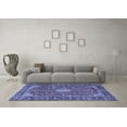 thumbnail image 3 of Ahgly Company Machine Washable Indoor Rectangle Medallion Blue Traditional Area Rugs, 3' x 5', 3 of 4