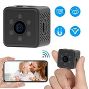 Indoor Wireless Battery Camera, 1080P HD Mini Security Camera with Night Vision, Motion Detection Alerts, Magnetic Mount, 150° View, No WiFi Local Recording, iOS Android App Remote Monitoring