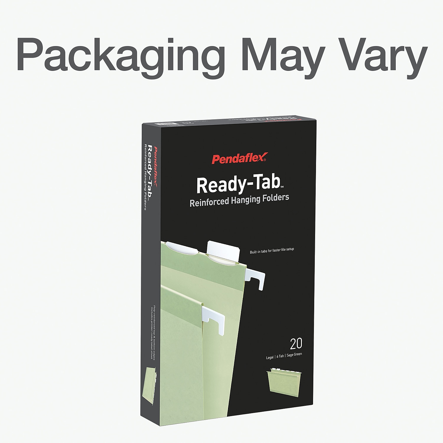 Pendaflex Reinforced Hanging File Folder 6-Tab Legal Sage Green 20/Box (1009464)