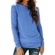 thumbnail image 2 of Blusa de mujer color sólido cuello redondo manga larga sudadera FleinngHoz JD710495522, 2 of 3