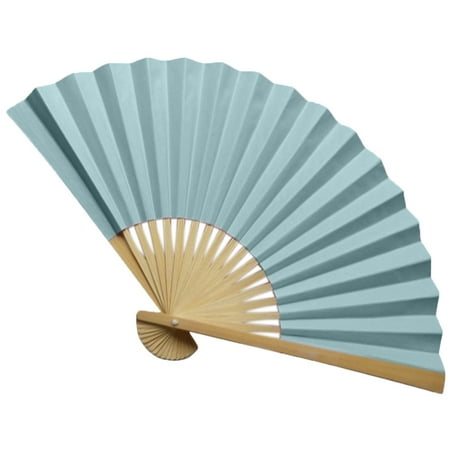 

Chinese Style Hand Held Fan Bamboo Paper Folding Fan Party Wedding Decor Blue（Buy 2 Receive 3)