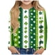 thumbnail image 1 of Blusas y camisas de manga larga con cuello redondo y estampado de San Patricio para niños, blusa informal de manga larga con cuello redondo, blusa de poliéster para niñas, 1 of 4