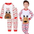 thumbnail image 2 of Conjunto de pijamas navideños para niños, ropa de Mickey, ropa de dormir para niños, Pijamas de dibujos animados de algodón para bebés, pijamas de invierno y otoño 130 7T Gao Jinjia LED, 2 of 2
