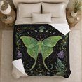 thumbnail image 5 of Mystical Luna Moth Moon Phases Peaceful Celestial Art, Peaceful Celestial Art Scene, Warm Flannel Blanket for Sunroom and Reading Nook, Garden Lovers Housewarming Gift, Celestial Home Decor, 5 of 9