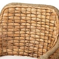 thumbnail image 5 of Baxton Studio Kyle Natural Brown Woven Rattan Dining Arm Chair with Cushion, 5 of 10