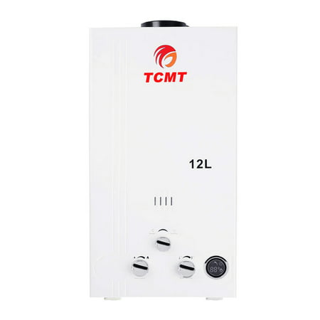 TCMT 3.2 GPM 12L Tankless Water Heater LPG Liquid Propane Gas Instant Hot Boiler with Digital (Best Propane Boiler Furnace)