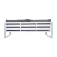 thumbnail image 3 of Four Piece Metal and Fabric Outdoor Sofa Set, Gray and White, 3 of 5