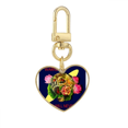thumbnail image 1 of Love Will Never Die l Gold Heart Keychain Metal Keyring Holder, 1 of 3
