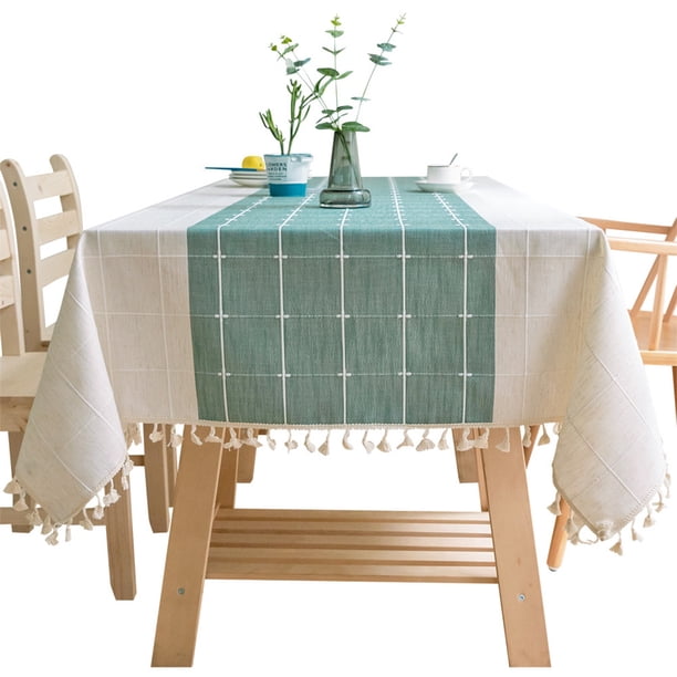 Mantel de estilo rústico para el hogar, restaurante, mesa de comedor, escritorio de café, diseño de rejilla, cubierta de mesa, 140x180cm Inevent HA9064-01B