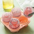 thumbnail image 3 of Ice Cube Trays - Ice Cube Tray - Ice Cube Makers - Ice Cube - Whiskey - Summer - Rose Ice Cube Tray - Orange and Pink, 3 of 5