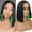 Green, variant on African Ladies Hair Sets with Wavy Curls Center Part Shoulder Length Synthetic Wig for Everyday Style