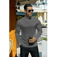 thumbnail image 2 of Oudiya Men's Mock Long Sleeve Turtleneck Lightweight Undershirt Thermal Sweater Tops, S-3XL, 2 of 6