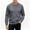 Dark Gray, variant on Mens Crewneck Sweatshirt Long Sleeve Pullover Hoodless Midweight Casual Top with Arm Zipper Pocket Gray L