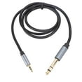 thumbnail image 2 of Cable de Altavoz, Conector de Oro de 24K Dorado Durabilidad Larga de 3.5 mm A 6.35 mm Cable EstéREO de Sonido Transparente Para Dispositivos de Cine en Casa para, 2 of 7