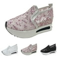 thumbnail image 6 of YLYL Sneakers for Women Floral Embroidery Fashion Breathable Wedge Hidden High Heels Slip on Walking Shoes, 6 of 8