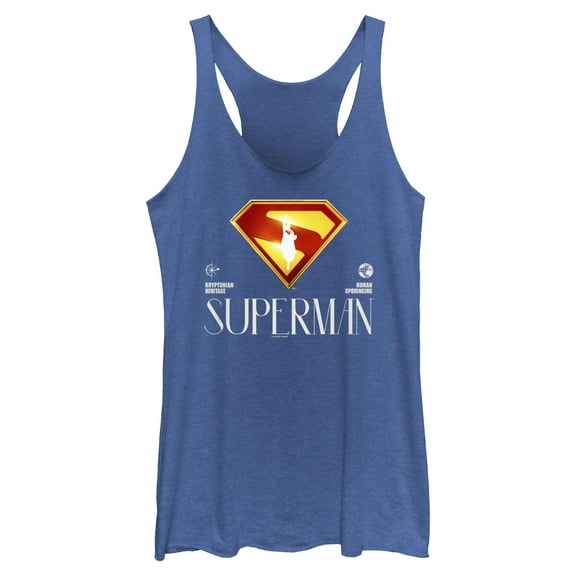 Womens Superman Bright Logo Racerback Tank