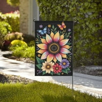 Sunflower Garden Flag 12x18 Inch Double Sided Butterfly Floral Summer Garden Decor Outdoor Yard Flag House Flags Spring Welcome Decorations