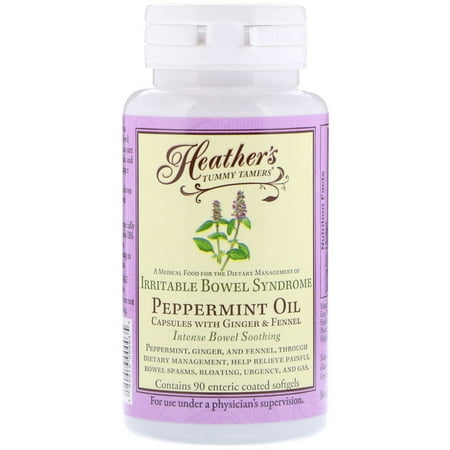 Heather's Tummy Tamers Peppermint Oilcaps (90 per bottle) for